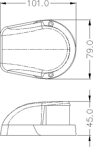 Miniatura 2 de Pactrade Marine Arco de luz de navegación con combinación de LED bicolor, color verde claro y rojo, montaje en superficie cromada para barco,