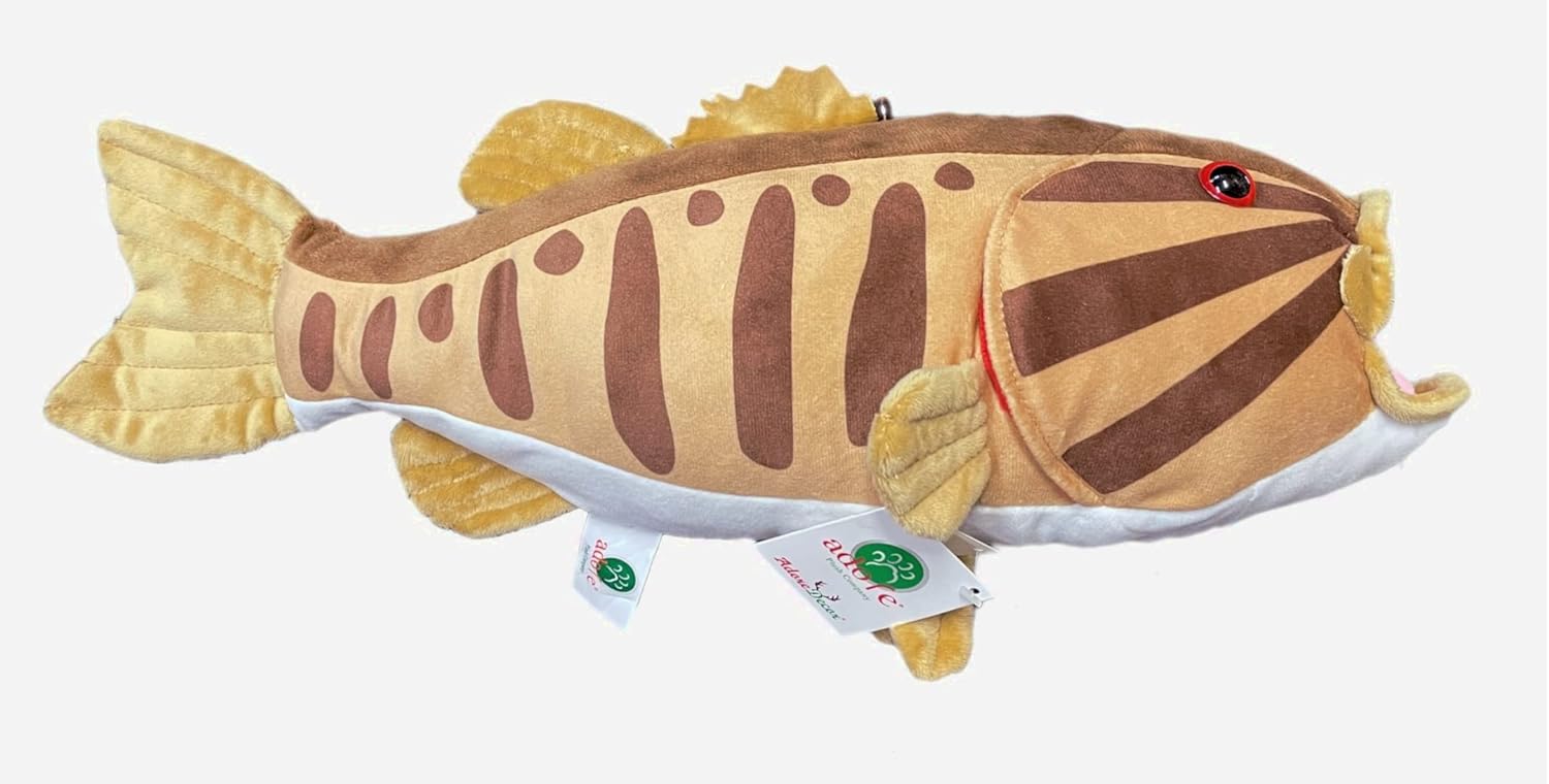 Adore 17" Cranky The Largemouth Bass Fish Stuffed Animal Plush Walltoy Wall Mount