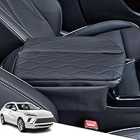 Vista 33 de Funda de cuero para consola central, funda protectora para reposabrazos, accesorios (negro con costuras blancas) para Mazda CX-5/CX5 2017 2018 2019