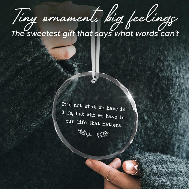 Christmas Ornament Gifts for Women Men - Glass Christmas Ornaments 2025 for Tree Decorations - Family Ornaments for Mom Dad Grandma Grandpa, Gifts for Sister Brother Friend Husband Wife - Image 5