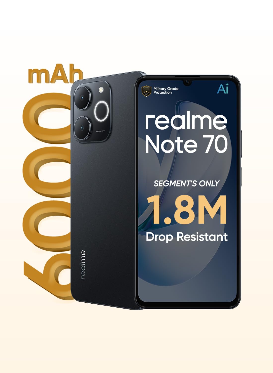 realme Note 70 Obsidian Black 4GB RAM 128GB - Middle East Version