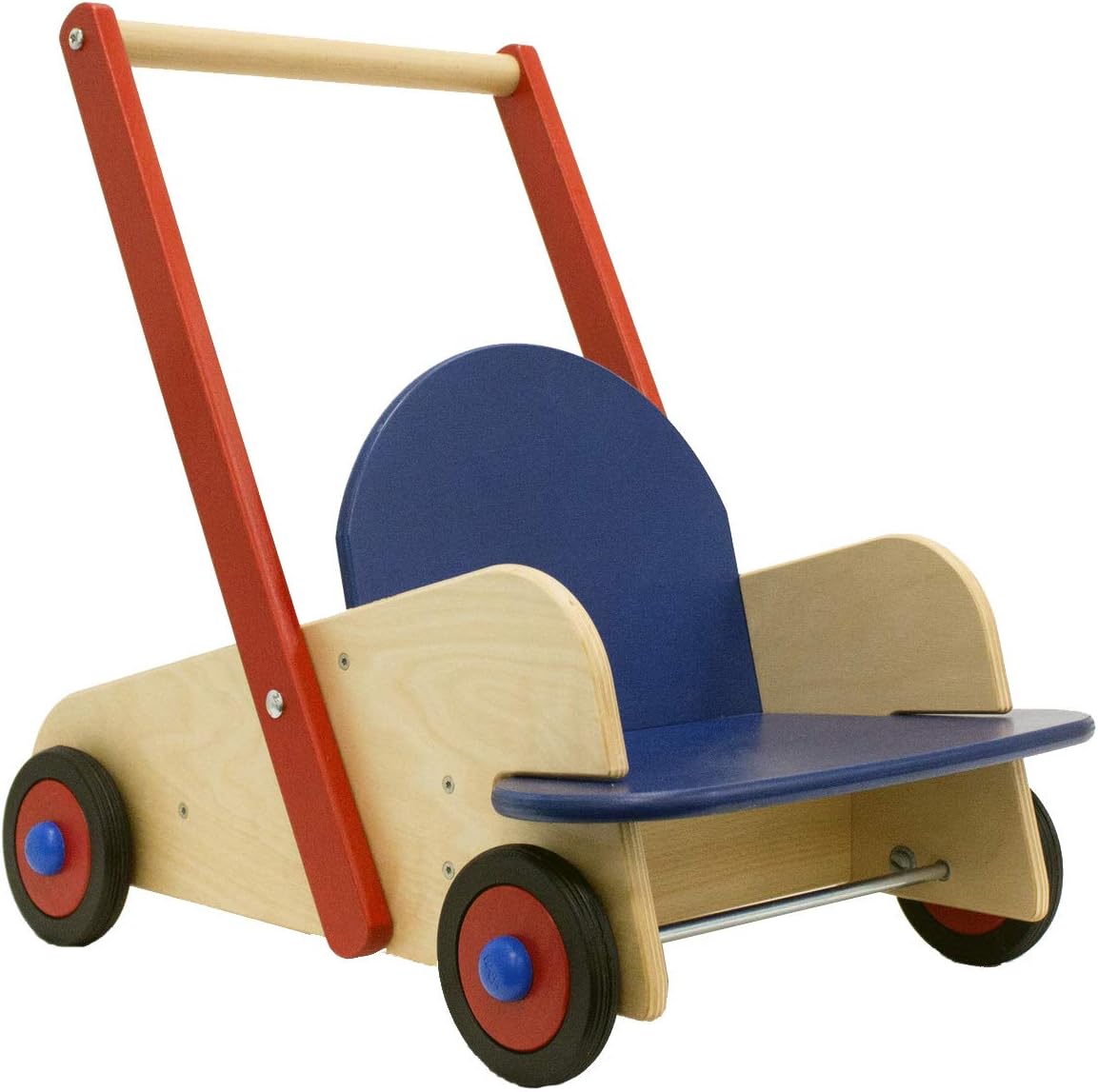 HABA Walker Wagon for Babies and Toddlers | Sturdy Push Toy for Early Walking Support | Wooden Activity Wagon for Balance, Coordination and Motor Skill Development | Safe Toy for Growing Explorers