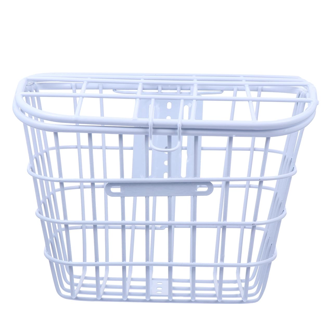 Cesta para Bicicleta de Hierro con Tapa, Cesta Delantera Gruesa y Segura para Almacenamiento en Exteriores