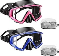Vista 20 de Máscara de buceo Anti-niebla Natación Snorkel máscara adecuada para adultos Buceo Natación Snorkel Gafas Máscaras
