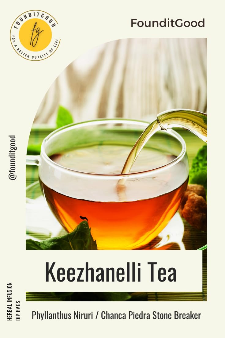 FounditGood Keezhanelli Herbal Tea (Phyllanthus Niruri) Stone Breaker – Liver, Kidney & Gallbladder Support – Natural Detox & Wellness Boost | 100% Natural Herbal Tea | 20 Dip Tea Bags (B0DCK8P1S1) Amazon Price History, Amazon Price Tracker