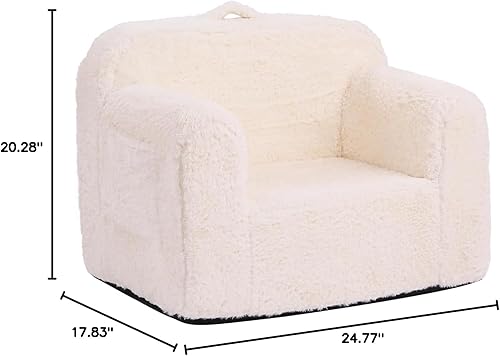 Miniatura 2 de Tiita Sofá para niños, sofá para niños con asa de transporte, sofá portátil de espuma para niños, silla ligera para sala de juegos, dormitorio,