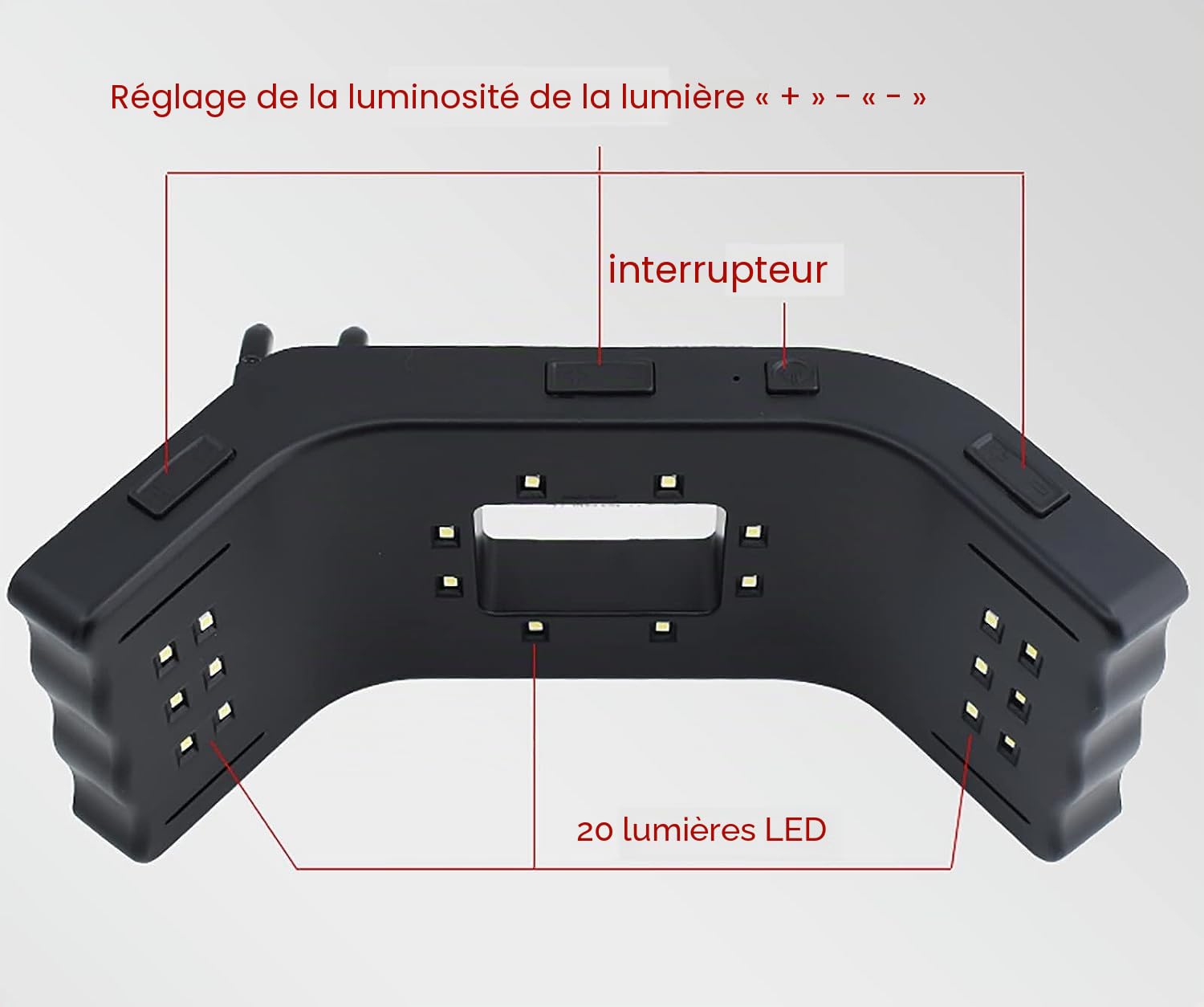 Lumière Flash Dentaire Mobile, Support de Photographie Dentaire LED 6500K, Équipement Oral pour Lumière de Remplissage et Photographie