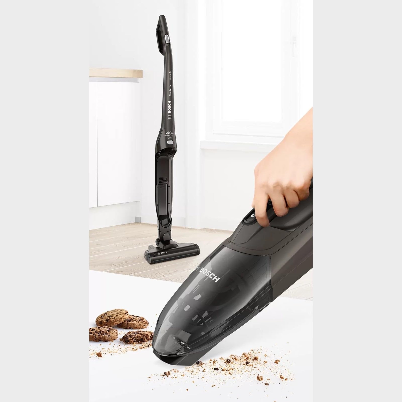 Bosch Serie 2 Akku-Staubsauger Readyy'y 20Vmax Grau BCHF220T