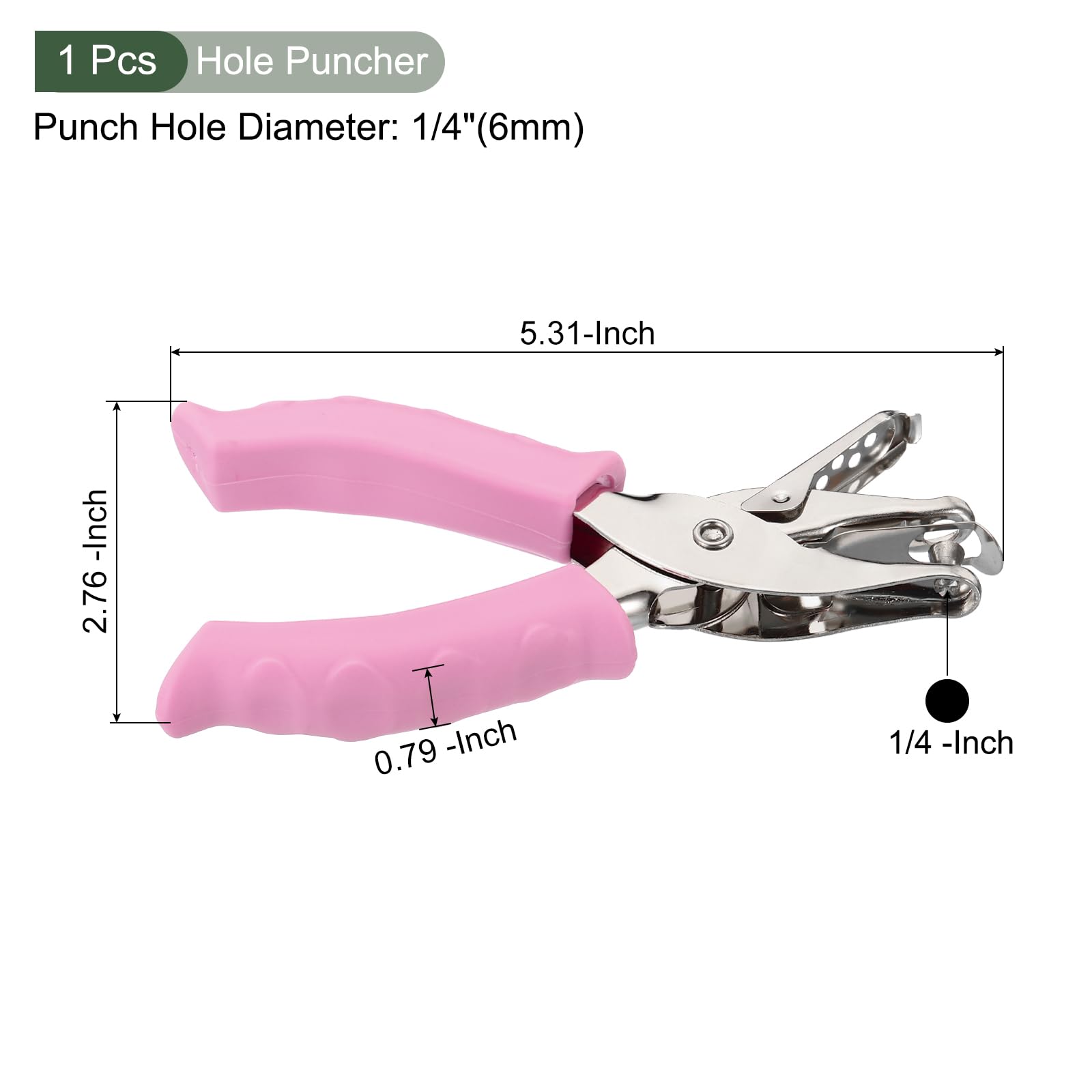 YOKIVE Single Hole Punch Hole Paper Puncher, Pink - Image 2