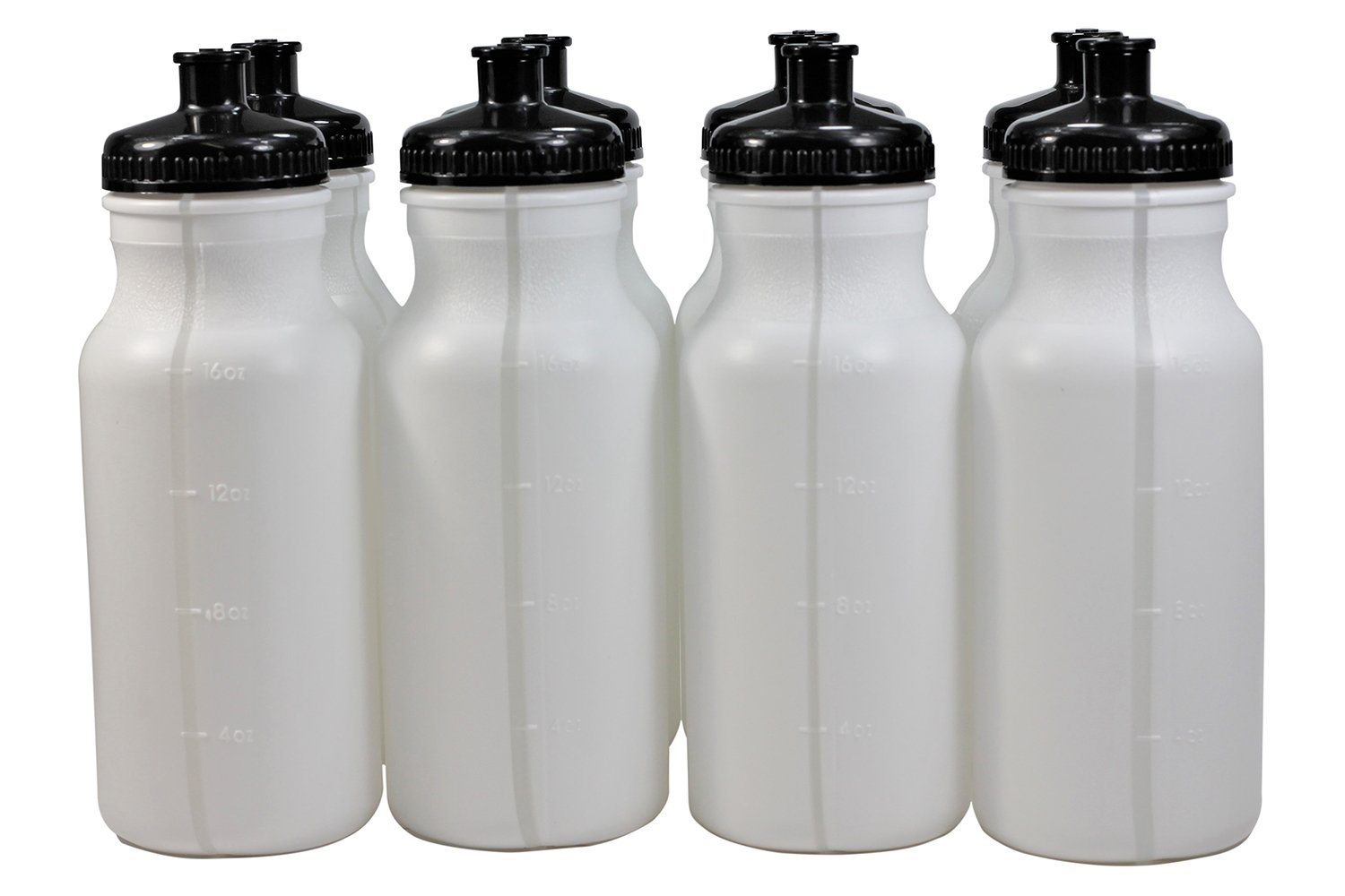 Sports Squeeze Plastic Water Bottles Push/Pull Cap 20 Ounce Bpa-Free Set 8