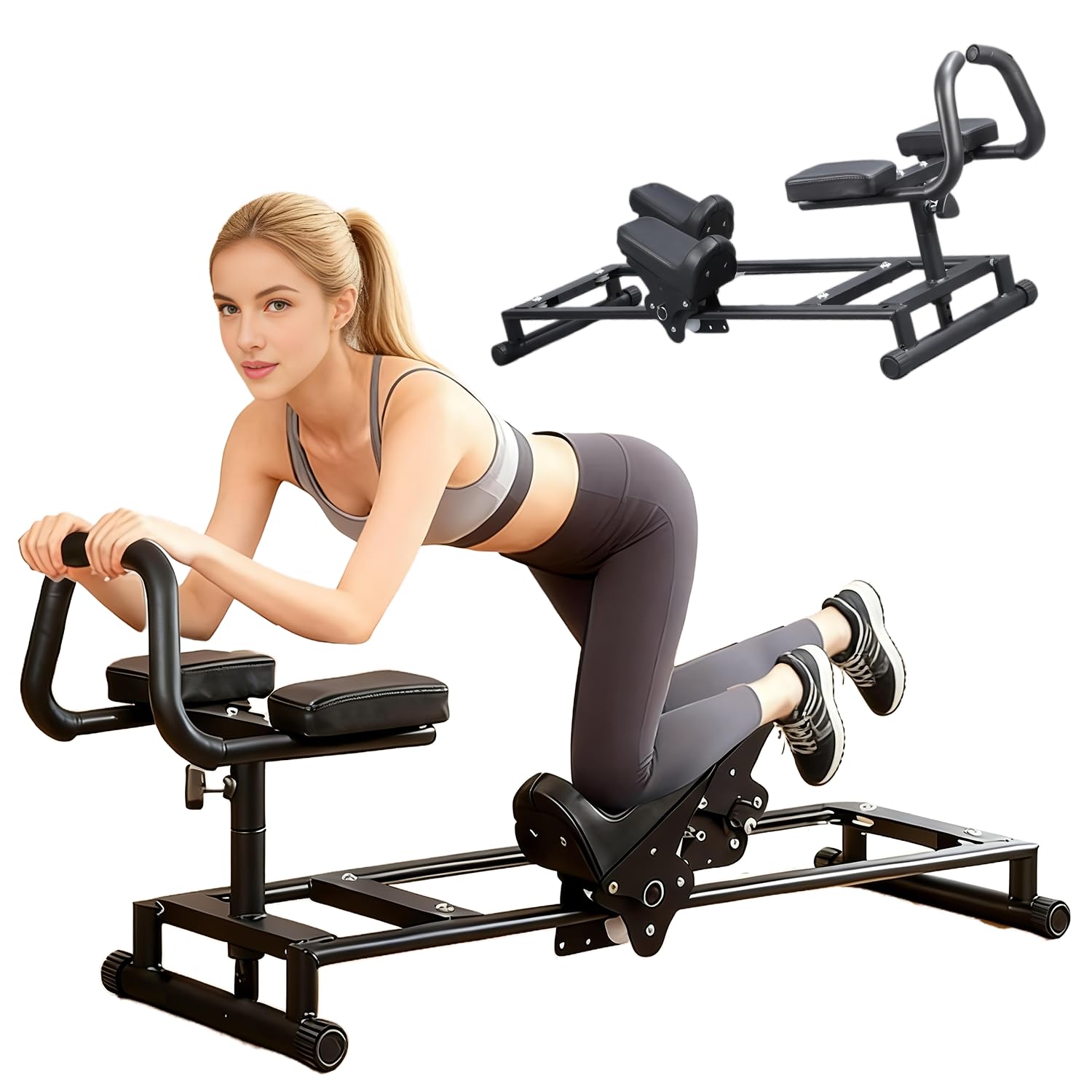 Krabbel-Trainingsgerät, Fitness-Wirbelsäulen-Dreh- und Dehnmaschine, Ganzkörper-Kerntrainingsgerät für Bauch, Rücken und Gesäß, Fitnessgeräte für das Heimstudio