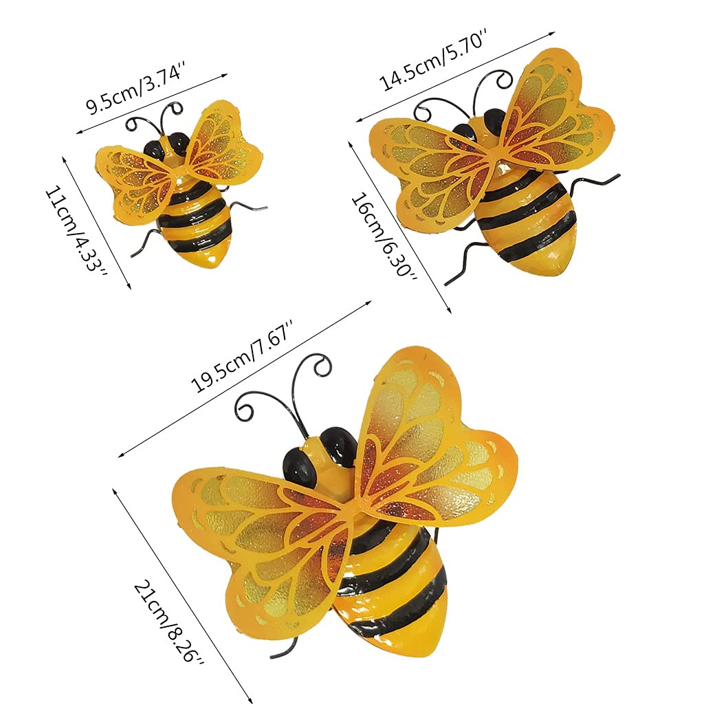 4 Decorazioni Parete Api Metalliche 3D - Per Interni Ed Esterni | Giardino E Casa - Foto 8