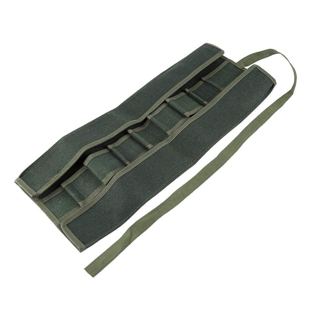 Borsa a rullo per attrezzi da giardinaggio su tela Borsa portaoggetti in rotolo per strumenti bonsai Pacchetto multifunzionale Borsa a rotelle con 10 tasche per giardinaggio
