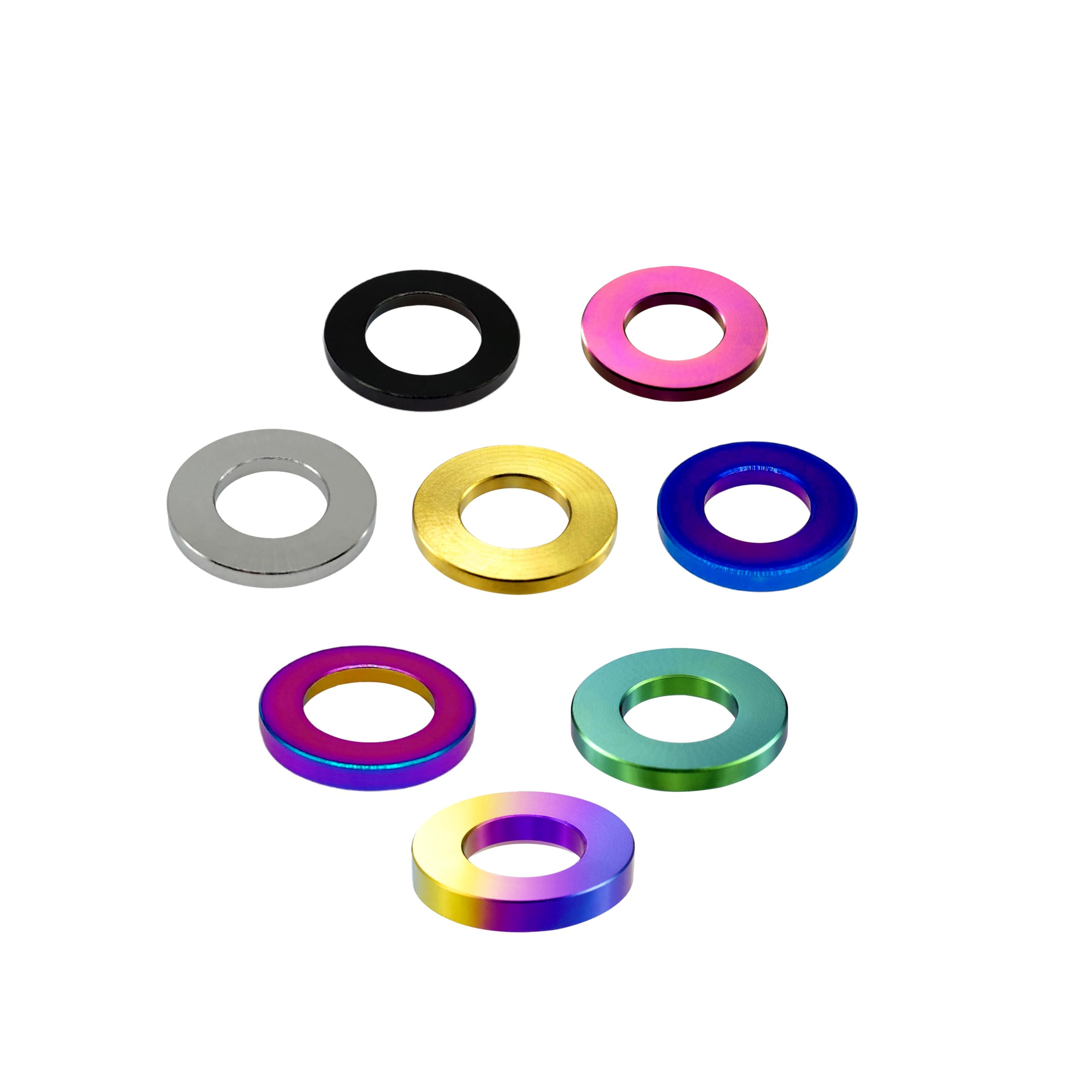 RISON-Titanium Arandela de titanio grado 5 M10, 50 unidades de arandelas planas de seguridad DIN125, arandelas para carrocería, arandelas de metal para tornillos, tuercas, varilla roscada