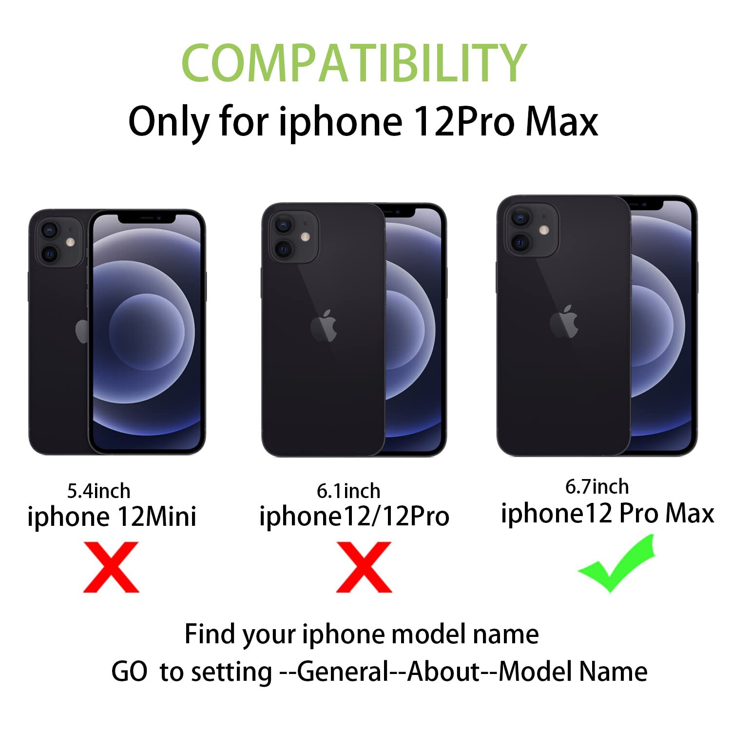 Cavor for iPhone 12 Pro Max Case with Card Holder,iPhone 12 Pro Max Wallet Case for Women Men,Phone Case 12 Pro Max Case with Stand & Strap,Leather Shockproof Protective Case Cover- Green