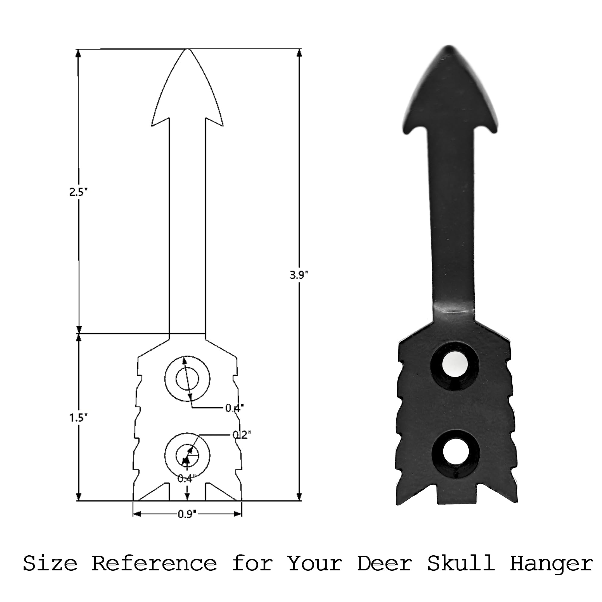 VMSIXVM European Deer Skull Mount Hanger, Euro Wall Mount Hanger for Deer Head and Other Smaller Animals, Skull Wall Hooker with Easy Install Kit for Indoor Outdoor
