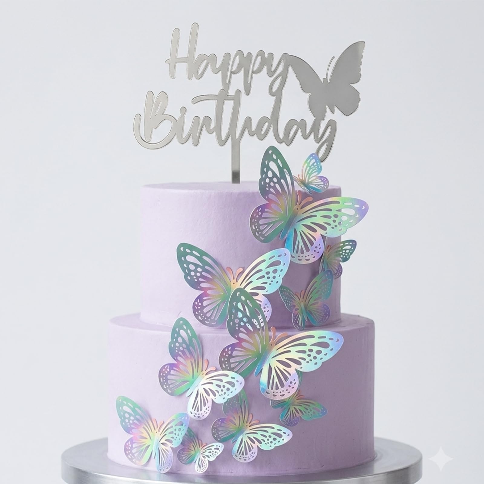 Butterfly Theme Cake Topper Set for Birthday