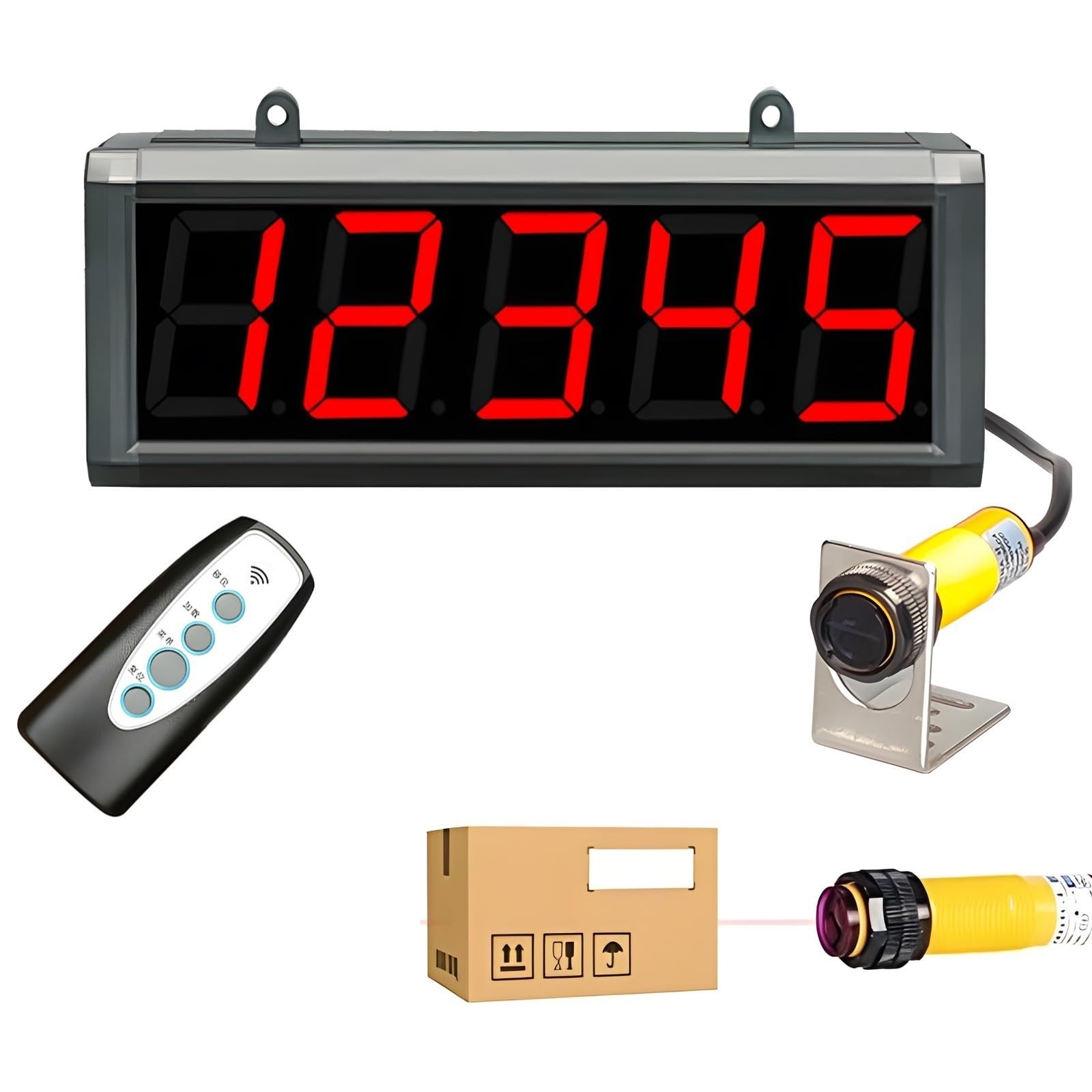 Digitaler Industriezähler mit digitaler Anzeige, automatischer Induktion und großem 5-stelligem LED-Display für präzises Zählen an Förderband-Beladestellen