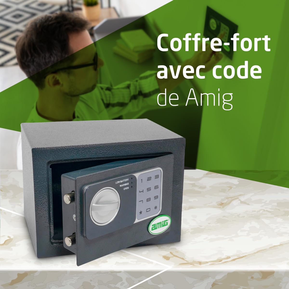Cassaforte Amig Con Tastiera Digitale - Anti-effrazione E Anti-appannamento - Per Casa E Ufficio - Foto 11