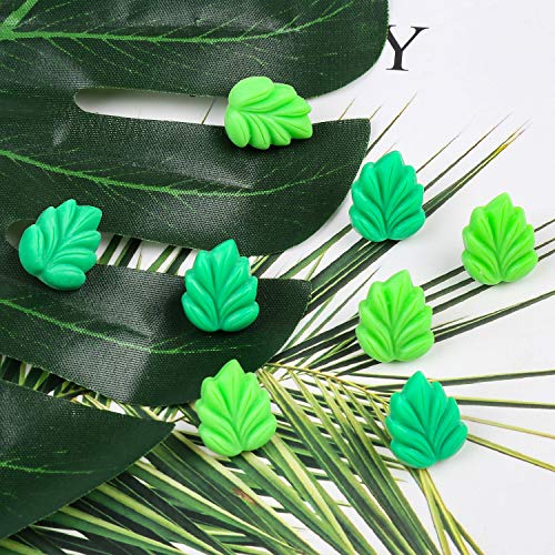 Derayee Decorative Push Pins, 20-Count Green Leaves Flat Thumbtacks For Cork Bulletin Board Home Office Organization #TOP3