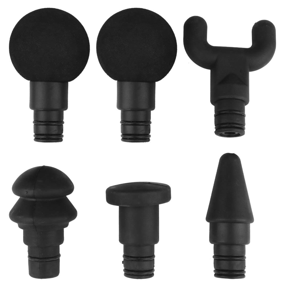 EXCLUZO 6PCS Jigsaw Massage Adapter Bit Deep Tissue Muscle Percussion Jigsaw Massager Bits Head Tips Ball Attachment for Muscle Relaxation