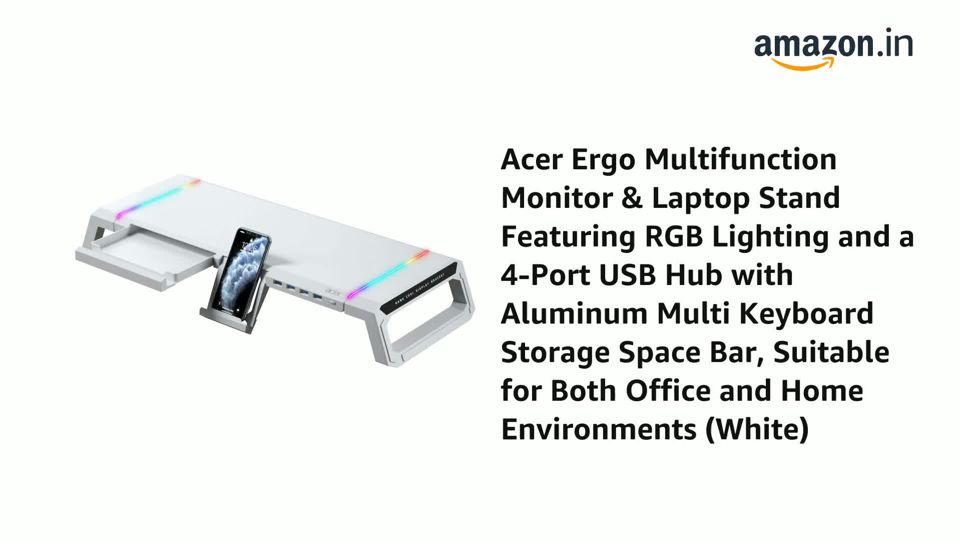 acer Ergo Multifunction Monitor & Laptop Stand with RGB Lighting