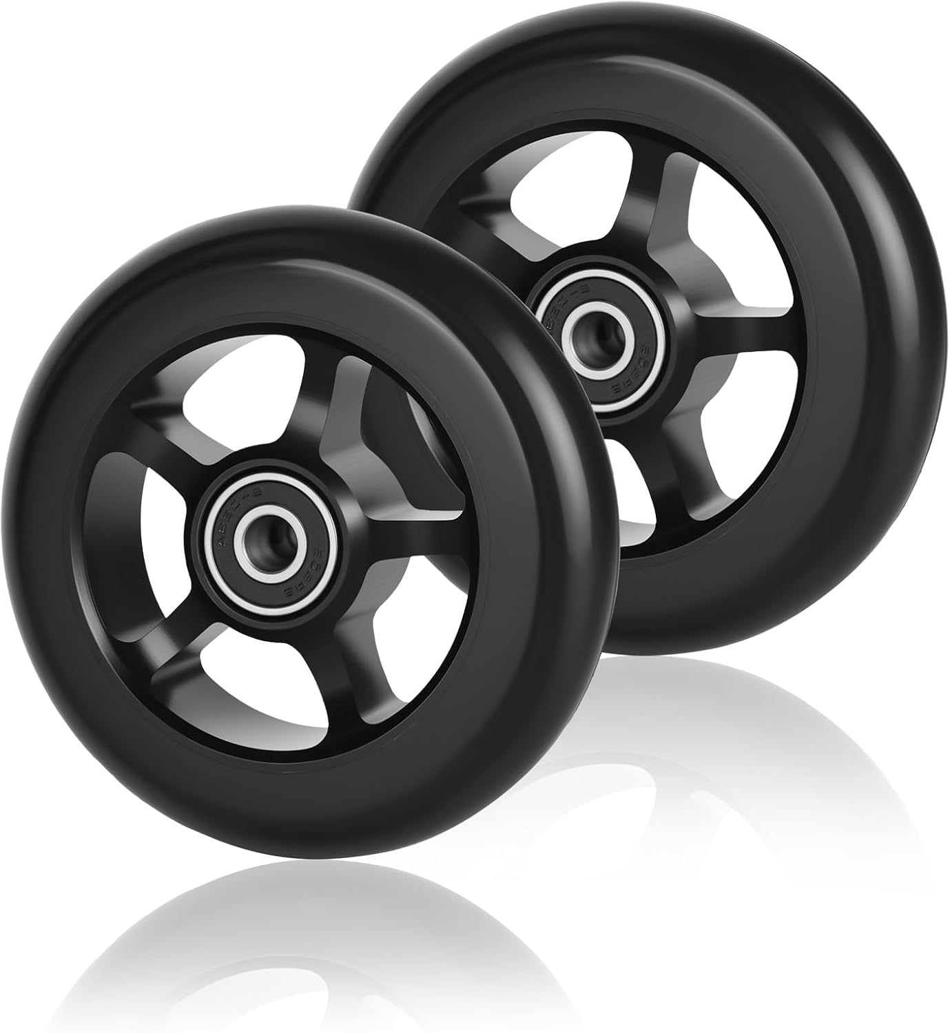 100mm Stunt Scooter Wheels 2 Pcs Stunt Scooter Wheels Replacement with ABEC Bearing/88A Hardness/Stunt Scooter Tires for Most