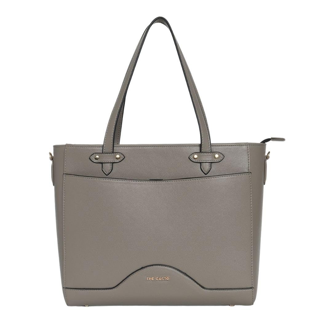 The Gusto Ardor - Premium Vegan Leather Tote Bag for Women | Stylish Hand Bag/Shoulder Bag with Zip, Fits upto 15.6" Laptop | Office, Casual, College Use | Detachable Sling, Handcrafted (B0D5R8D8V9) Amazon Price History, Amazon Price Tracker
