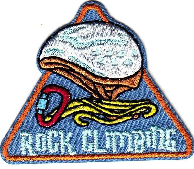ROCK CLIMBING Iron On Patch Sports