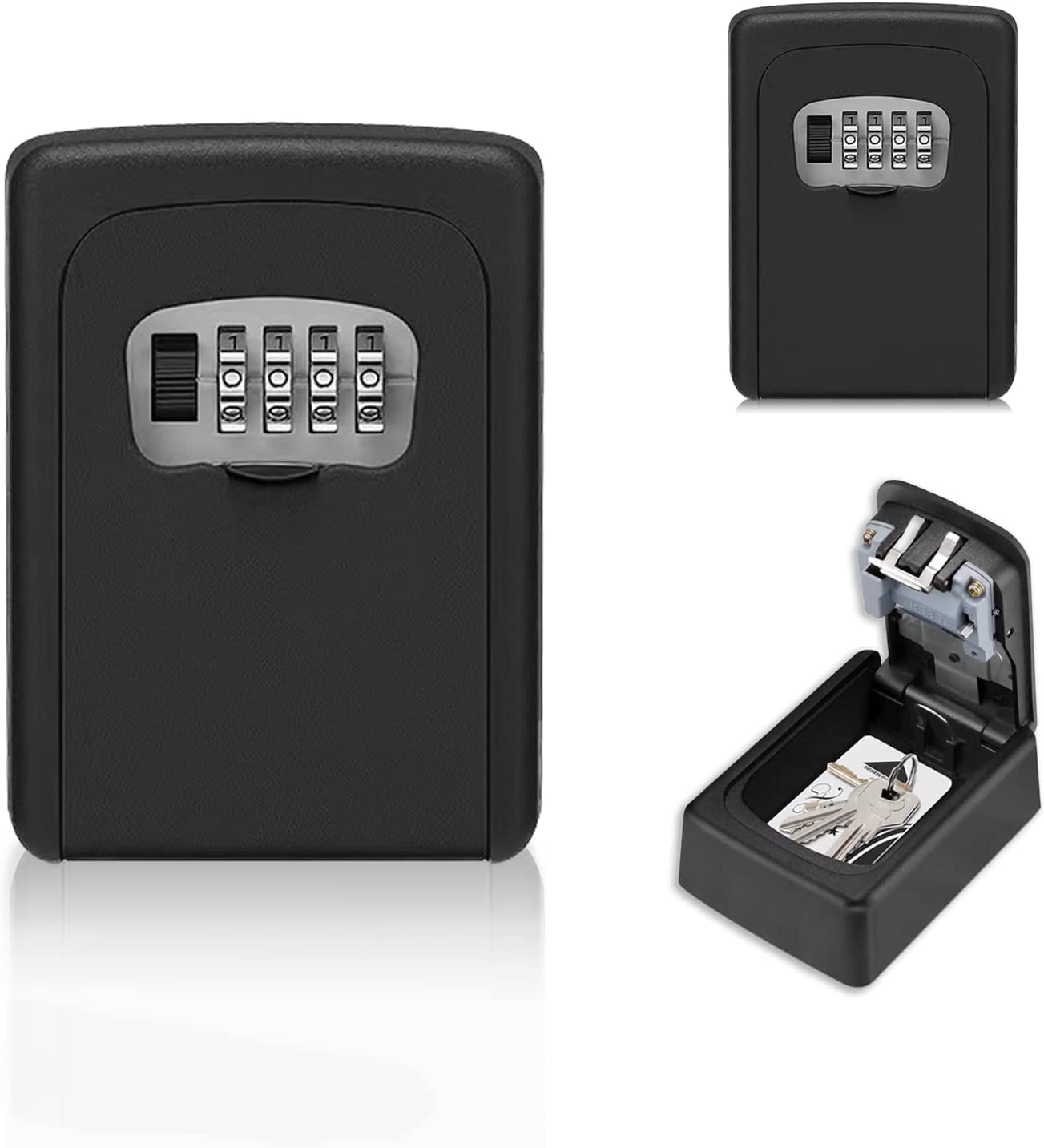 Nestling Caja Fuerte de Llaves Exterior, Montada en la Pared, Caja de Seguridad con Codigo Impermeable para Guardar de Forma Segura Llaves de Coche y Tarjetas de Crédito