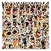 50Pcs German Shepherd Dog Stickers, Kids Teens Adults Dog Vinyl Laptops Decals for Water Bottle Luggage Phone Skateboard, Durable Decorate Bumper Mini Stickers (50Pcs German Shepherd Dog)