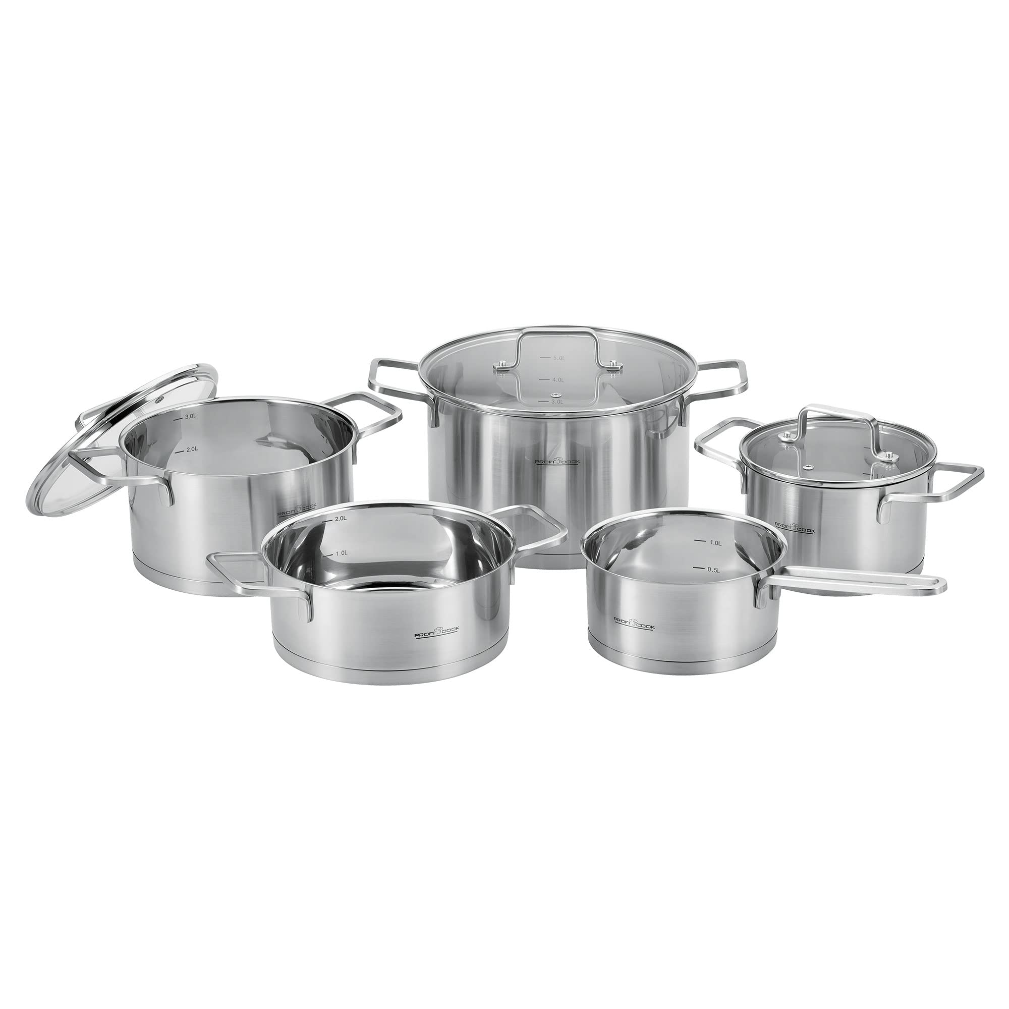 Buy ProfiCook PCKTS 1225 Induction Cooking Pot Set, 8Piece Set for