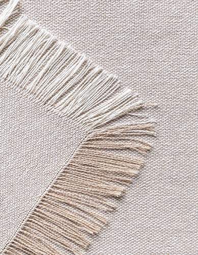 Todocama - Multipurpose Sofa Quilt, Foulard Blanket, Plaid for Bed, Sofa Cover, Jarapas, Made in Spain, Smooth (125 x 180 cm, Sand Beige). - Cosy Home Interiors Todocama - Multipurpose Sofa Quilt, Foulard Blanket, Plaid for Bed, Sofa Cover, Jarapas, Made in Spain, Smooth (125 x 180 cm, Sand Beige). - Image 4