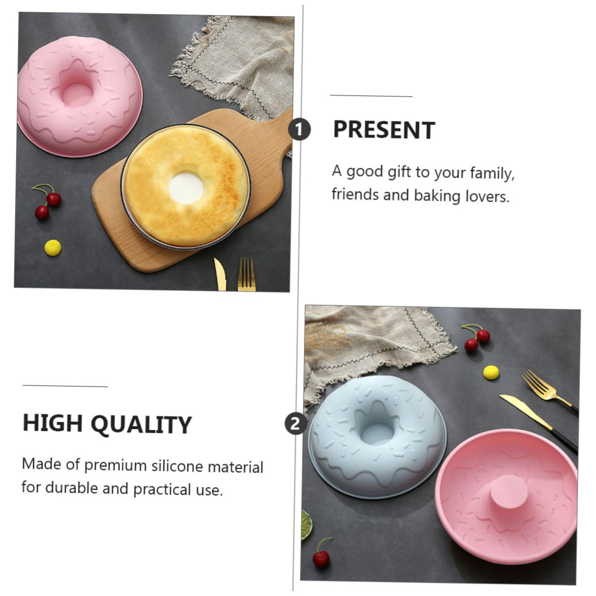 Ciieeo 3stücke Silikon Donut Form Kreatives Backwerkzeug Für Donuts Antihaftbeschichtet Für Kuchen Snacks Und Festlichkeiten
