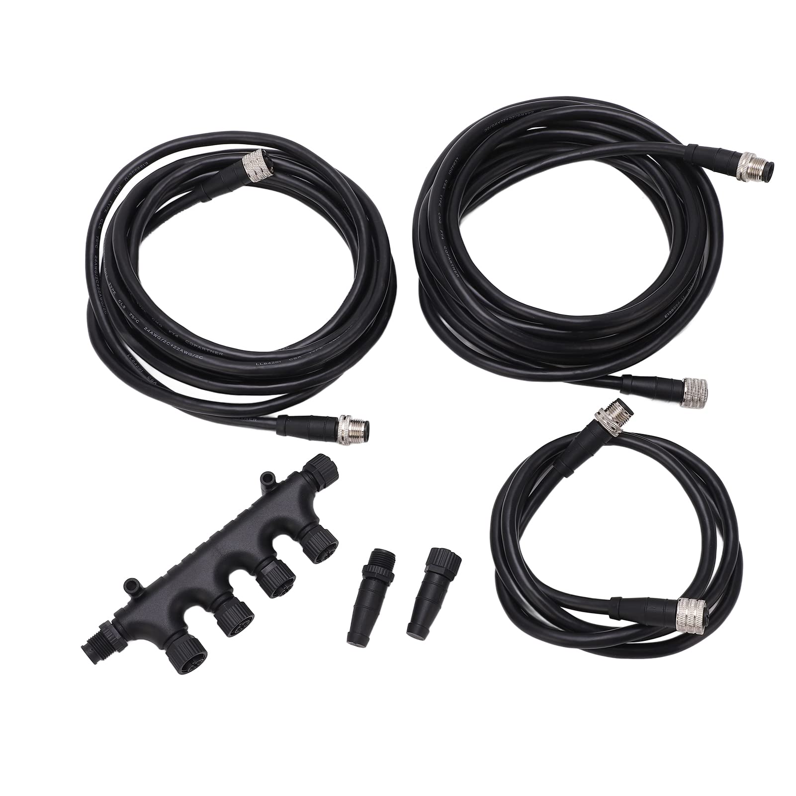 Tbest Ship Yacht Parts Marine Nmea 2000 Kit de Inicio Conector de Cable Combinación de Terminación Abs a Prueba de Herrumbre Universal