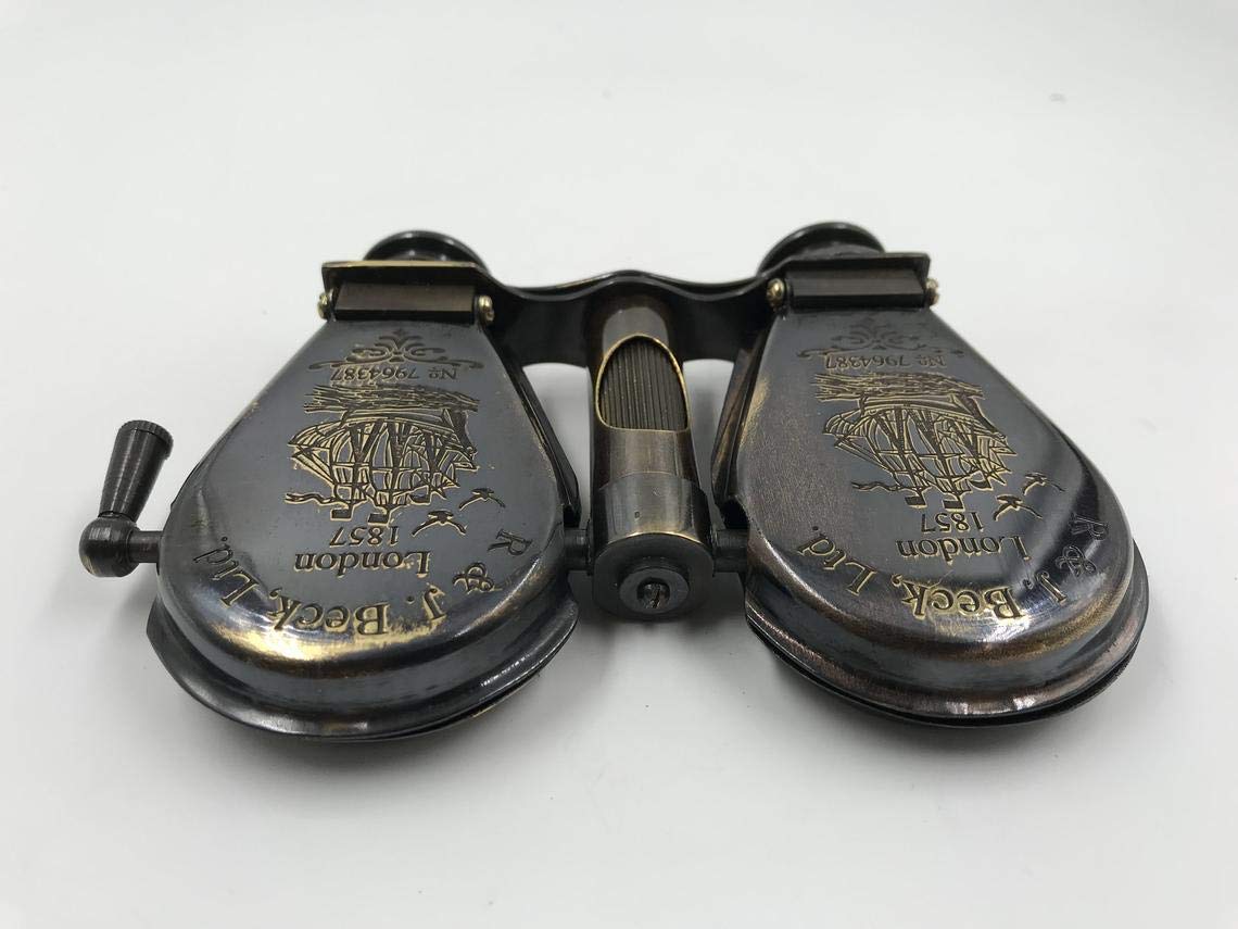 Jumelles de voyage en laiton antique vintage 1941 Ganga télescope