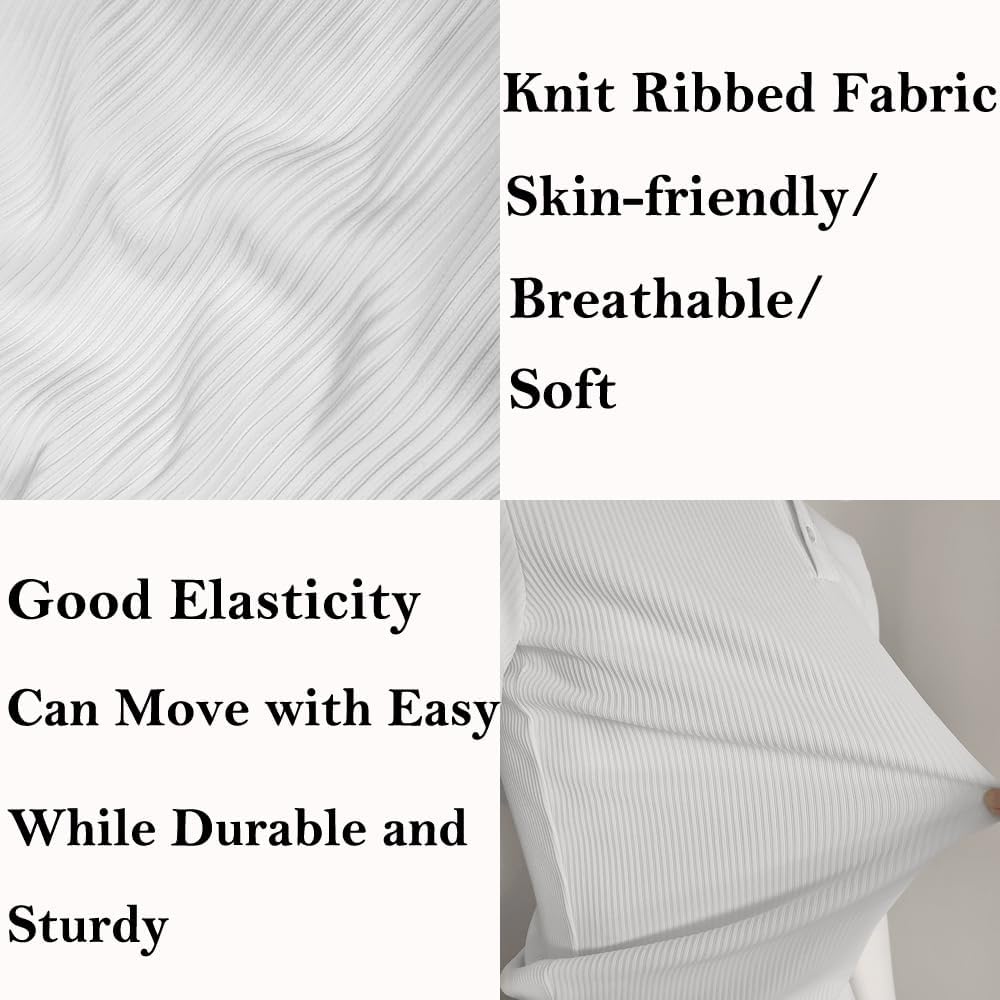 Men's Muscle Slim Fit Polo Shirts Long&Short Sleeve Stretch T-Shirts Casual Stylish Tee for Golf Workout - Image 4