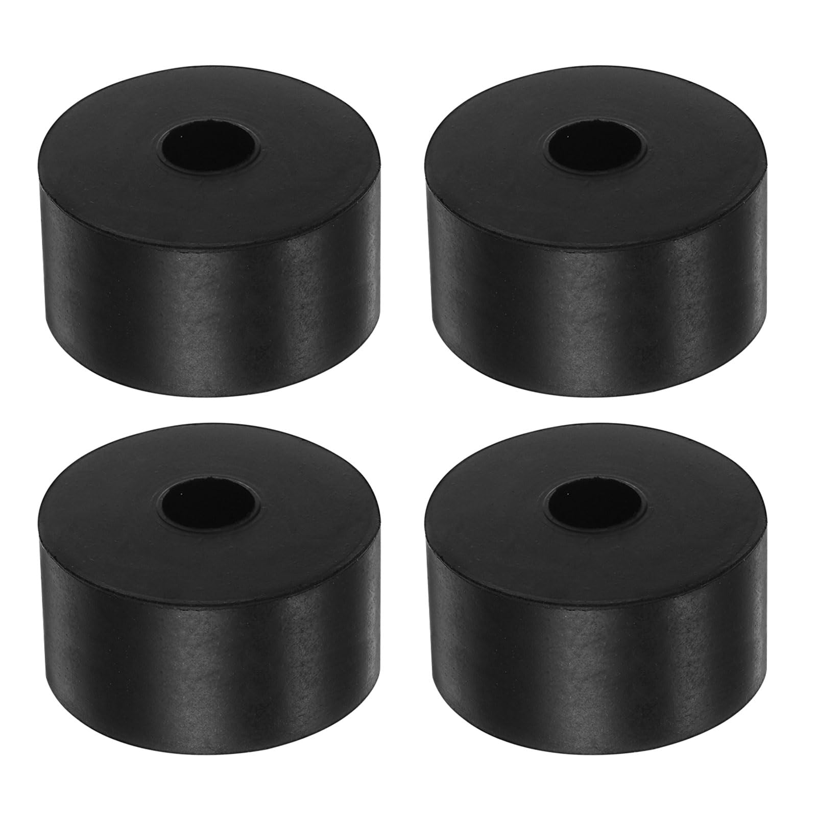 sourcing map 4pcs Rubber Spacer 2 Inch OD 0.47 Inch ID 1.2 Inch Thick Neoprene Round Anti Vibration Isolation Pads Isolator Rubber Washers Bushings for Home Cars Boat Accessories, Black