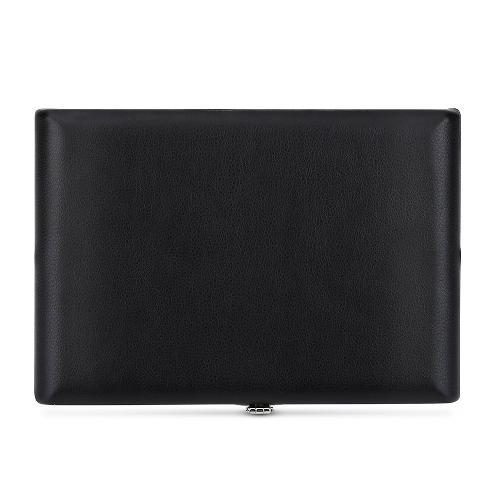 Caja de alenaje del caso de Reed de Oboe, caja de alenamiento de madera del sostenedor de la caja de Reed del cuero de la PU para 10/12 / 20pcs Reeds Cover
