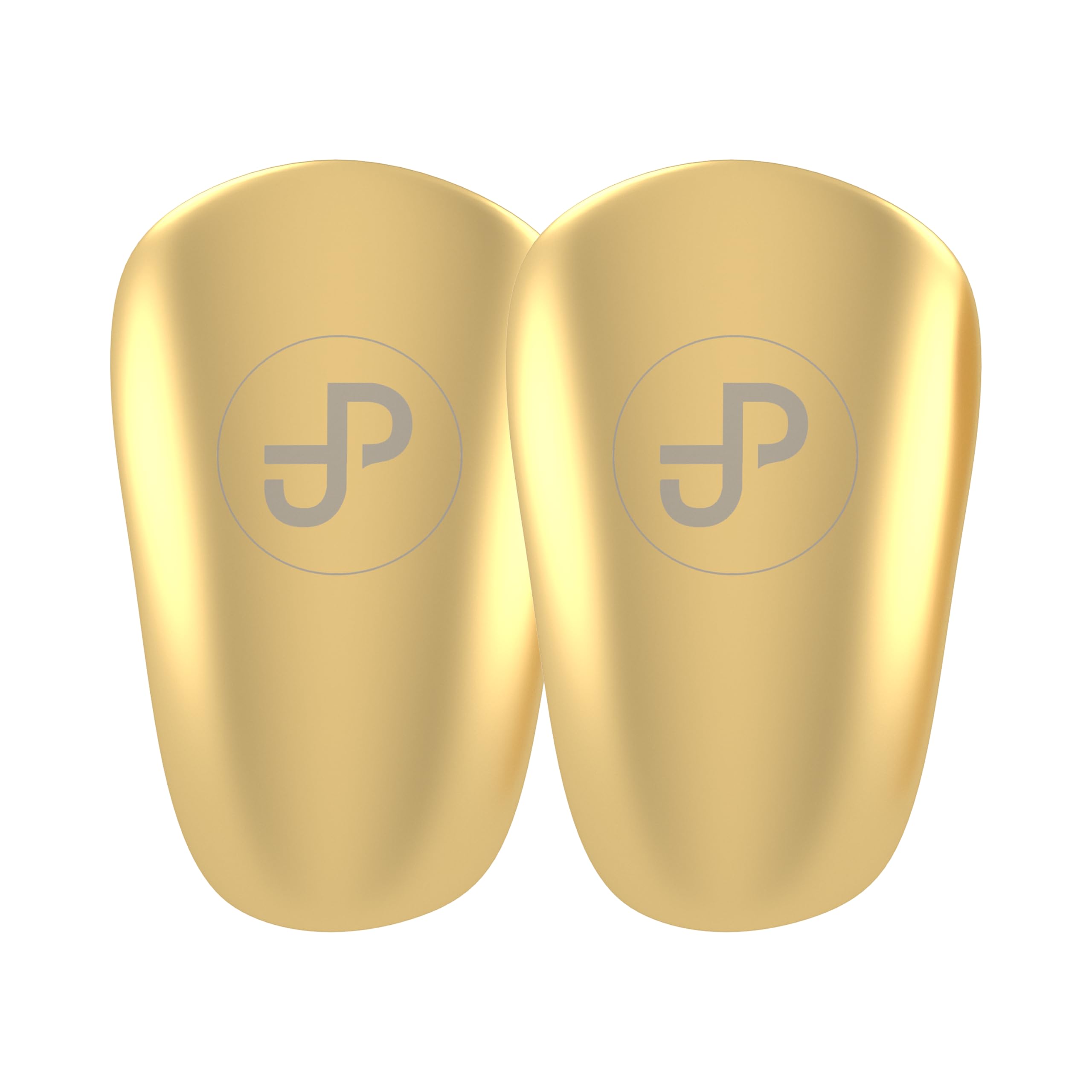 JDP Mini Schienbeinschoner, extra kleine Schienbeinschoner Fußball Herren, Anti-Rutsch Mini Schienbeinschützer Kinder Fussball, Fußball Schienbeinschützer klein, Shin Guards 12x8 cm, Gold