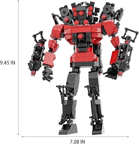 Miniatura 4 de Skibidi - Juego de bloques de construcción de figuras de Toilet Man, modelo de juego Titan Speakerman, ideas coleccionables, ladrillos de