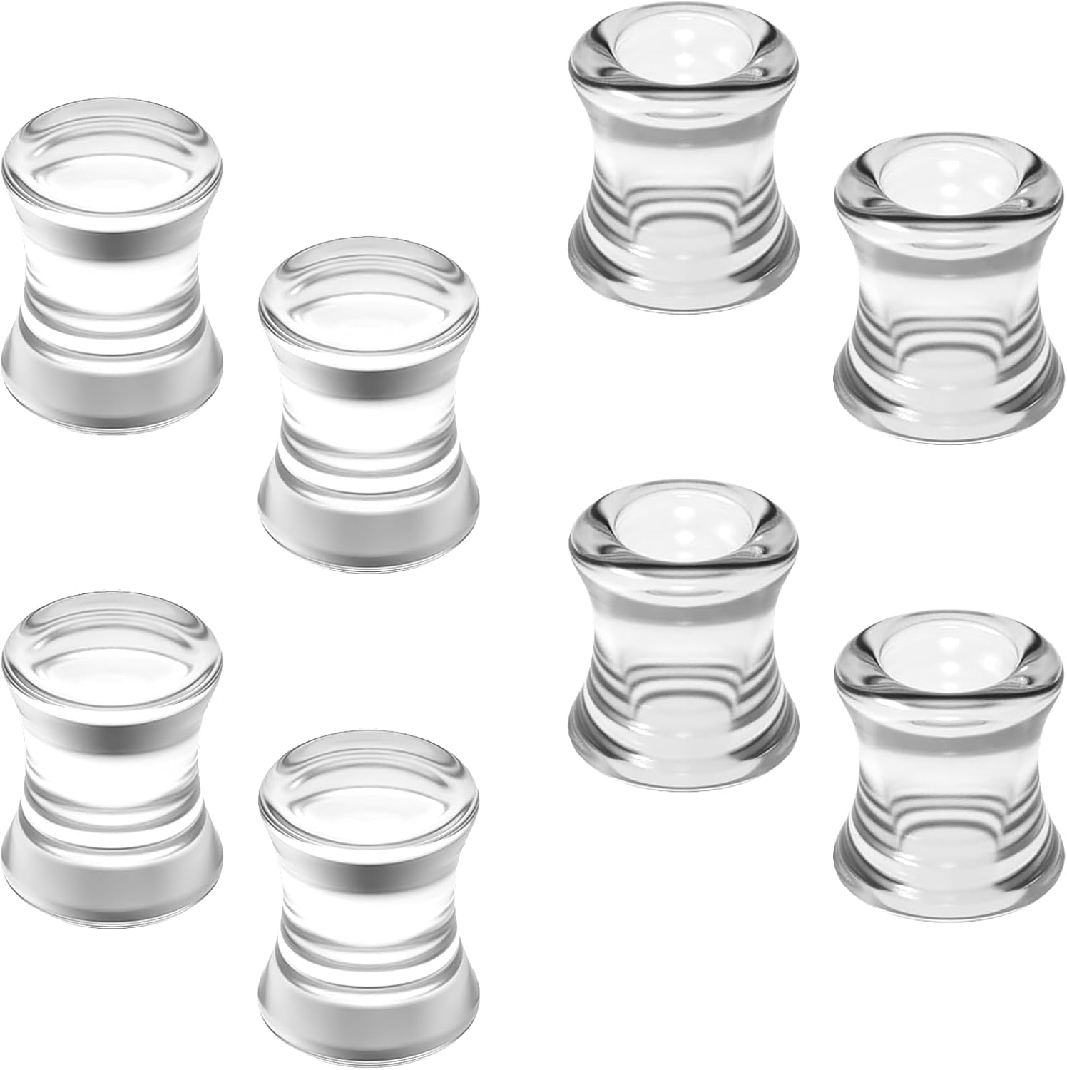 6G-30mm Acrylic Gauges for Ear Solid and Hollow Tunnel Plugs Stretcher lightweight Plugs Clear Double Flared Flesh Tunnels Earrings for Women Men