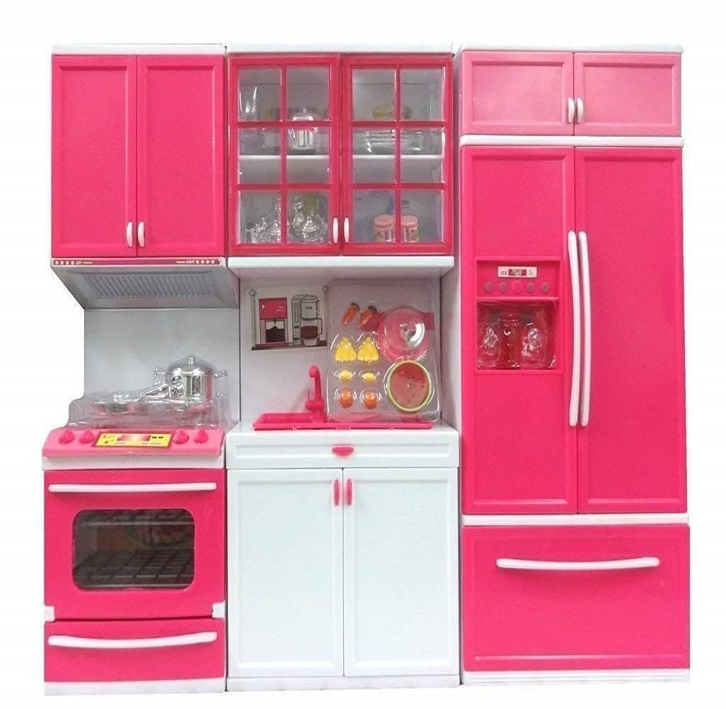 Interactive Pretend Play kitchen set toys Complete with kitchen set utensils, Functional Cabinets, and Adorable Design of miniature kitchen set (B0D2B8ZYSY) Amazon Price History, Amazon Price Tracker
