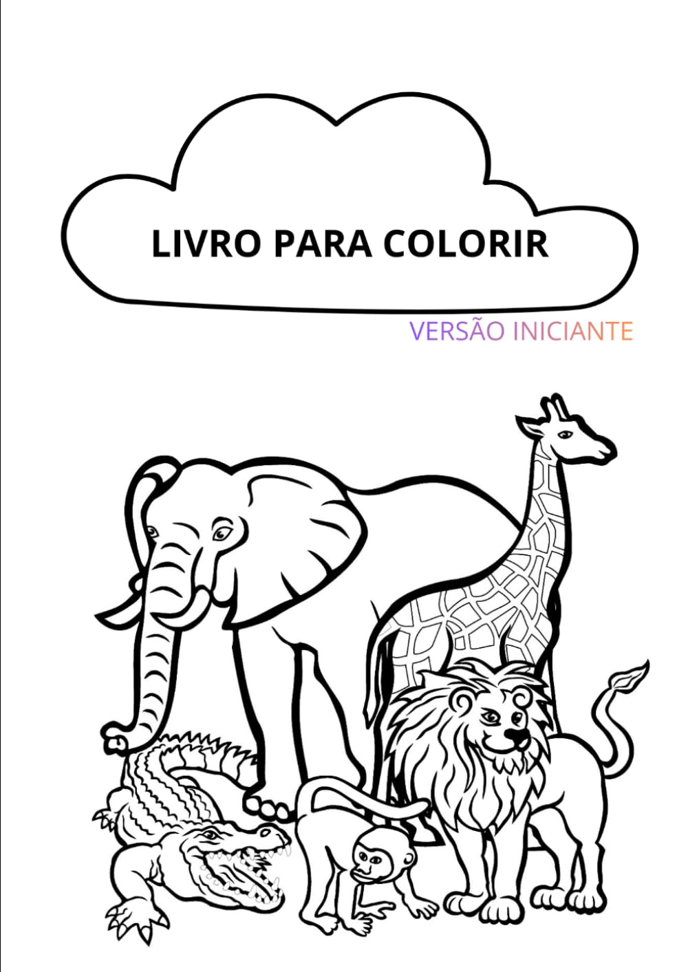 LIVRO PARA COLORIR: VERSAO ANIMAIS