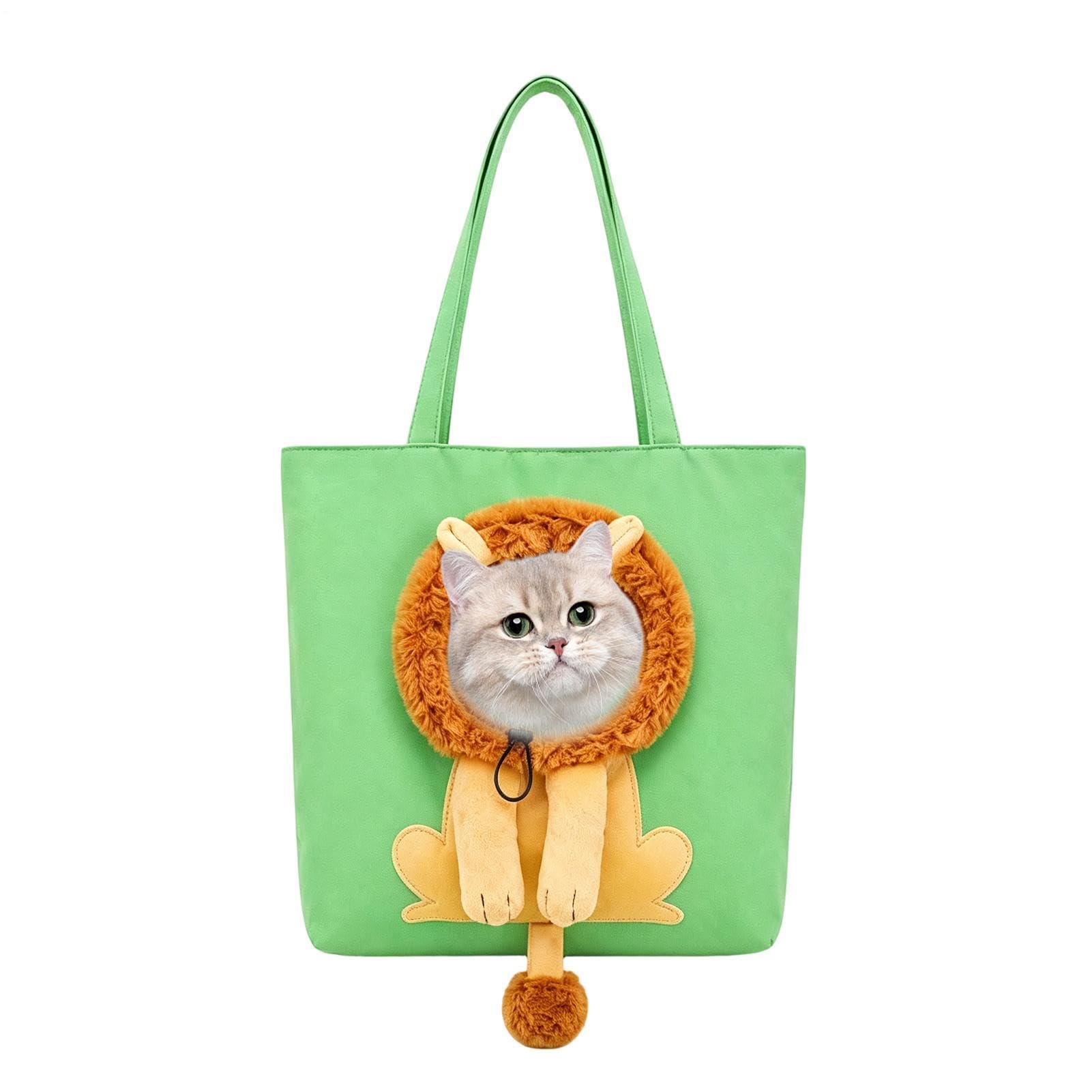 Dog Tote Bag Carrier Breathable Cute Carrying Purse with Head Hole