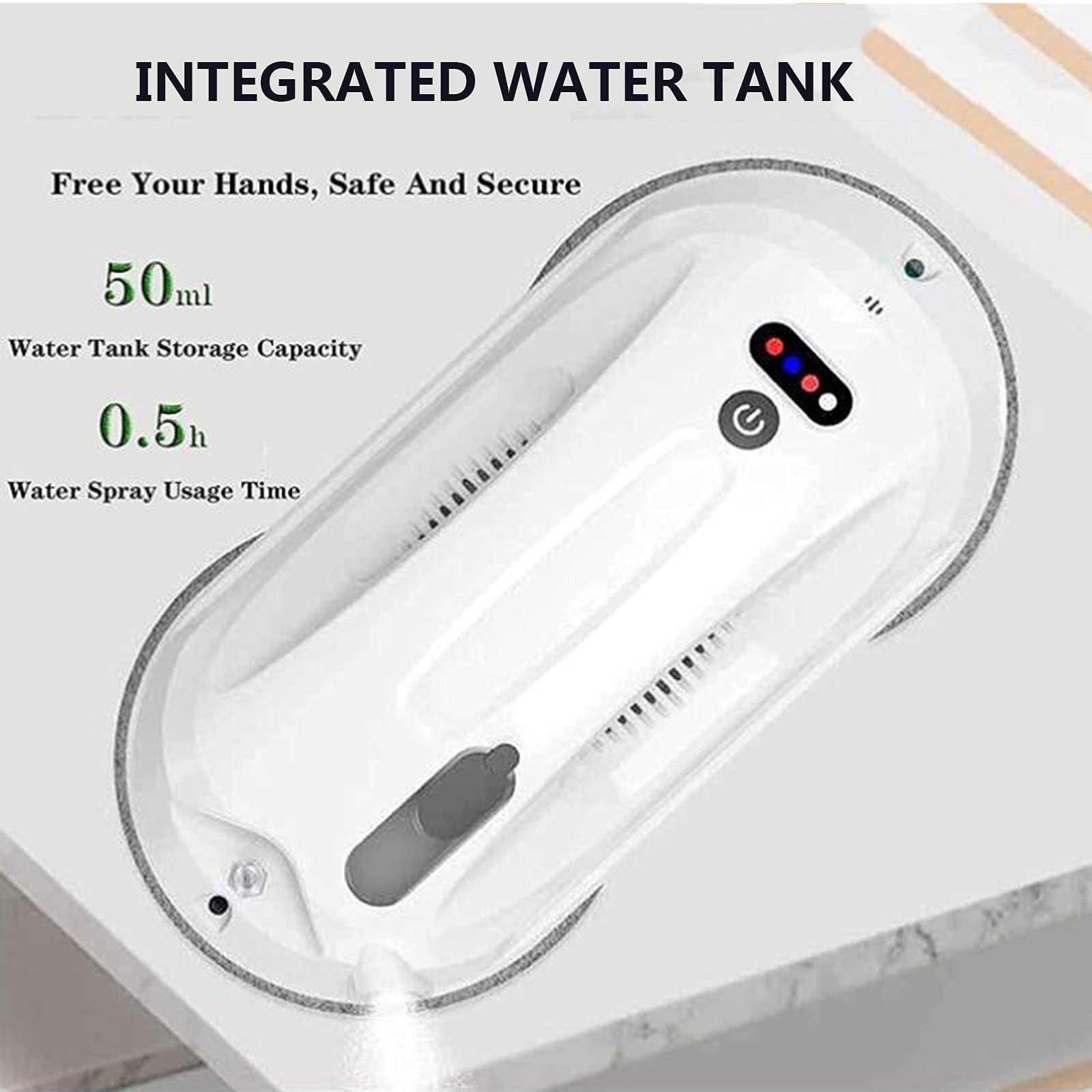 Elektryczny robot do mycia okien, automatyczny robot do mycia okien z ultradźwiękowym natryskiem wody i sterowaniem za pomocą smartfona lub pilota(