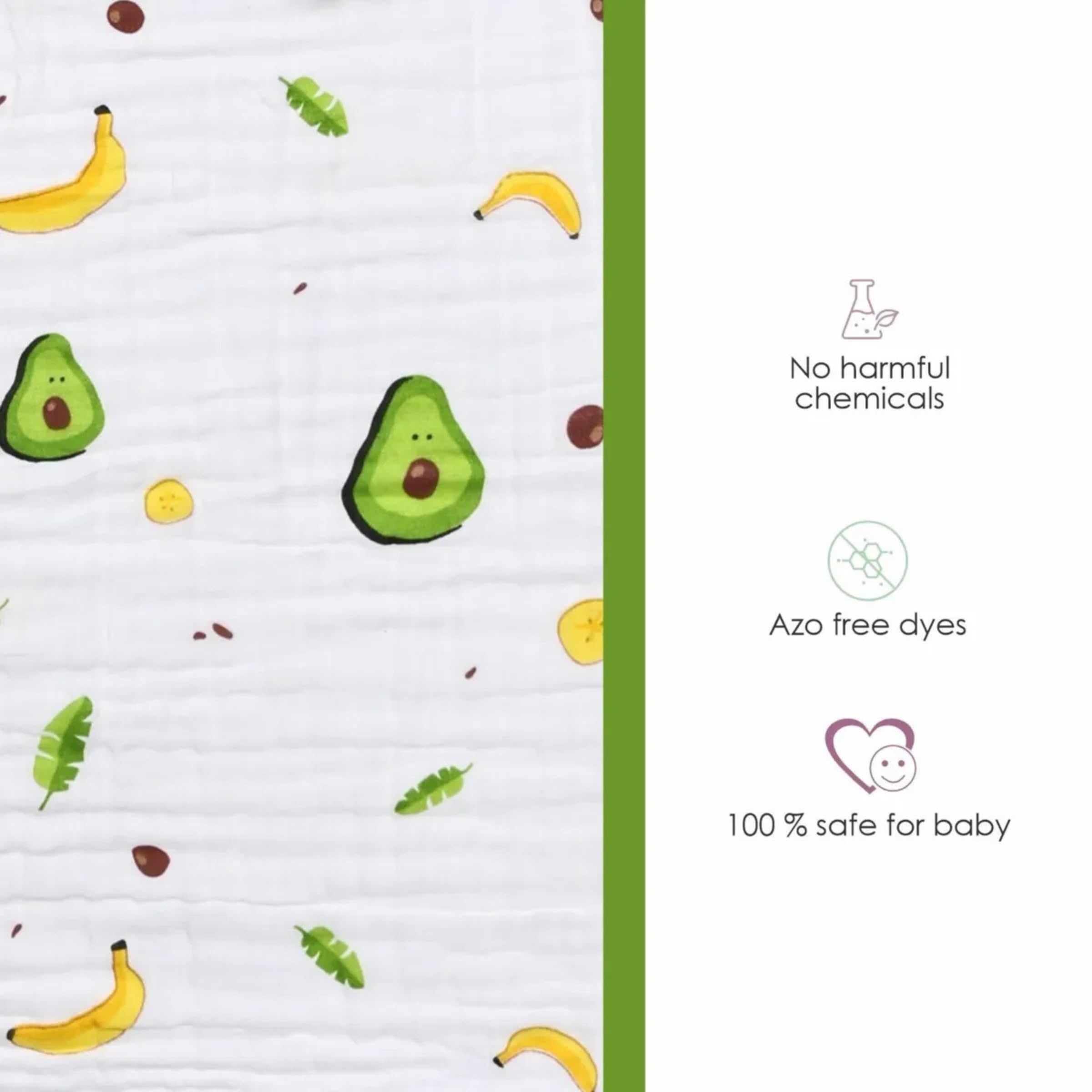 Smile Baby-100-Organic-Muslin-6-Layer-Super-Soft Muslin Baby Blanket 100 * 110 CM 1 Pic Blanket 3