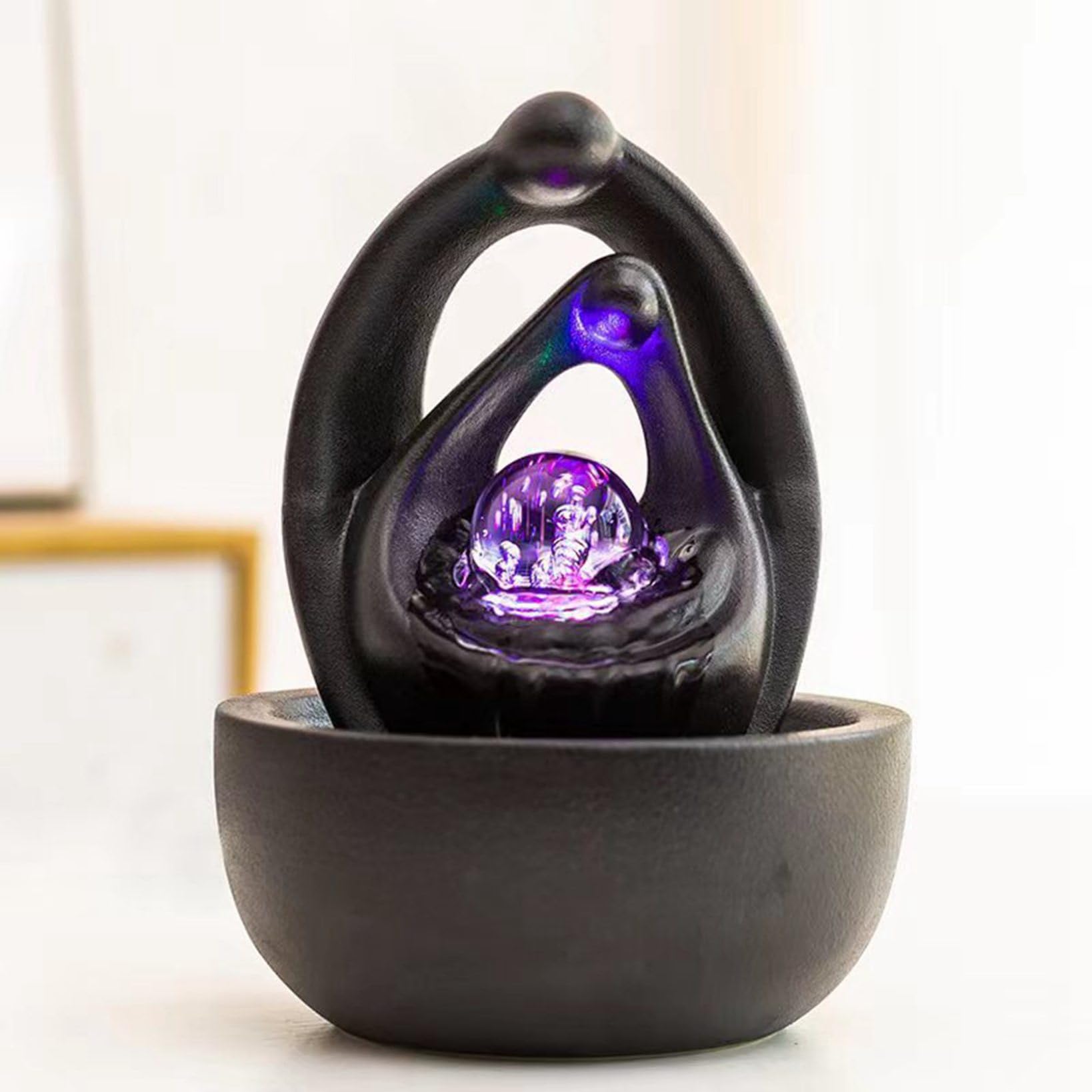 Amazon.co.jp: ミニ噴水 卓上噴水 クリエイティブ ファッション 水晶玉