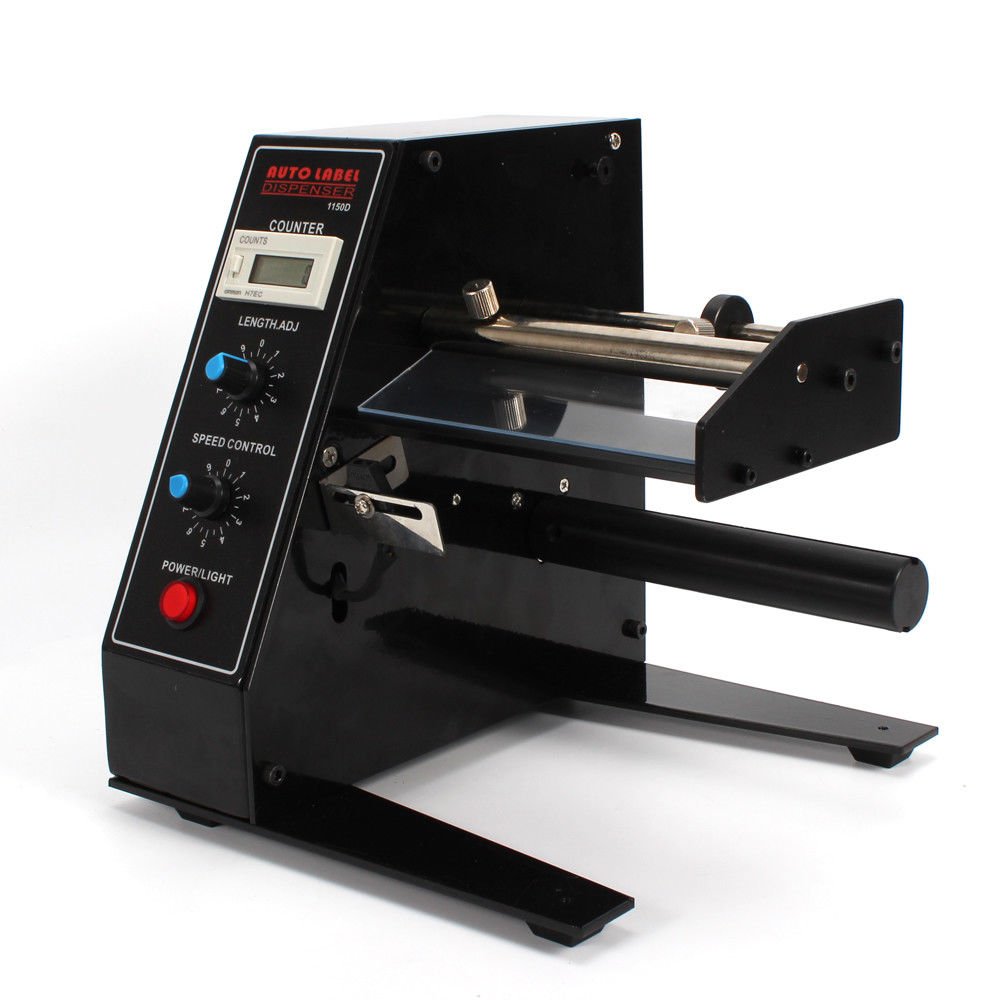 Distributore automatico di etichette con display LED, larghezza massima 140 mm, lunghezza 150 mm