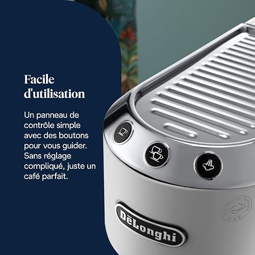 De'Longhi EC685.W Dedica Style Pump Espresso, Metal, 1.45 W, 1 Liter, White - 5